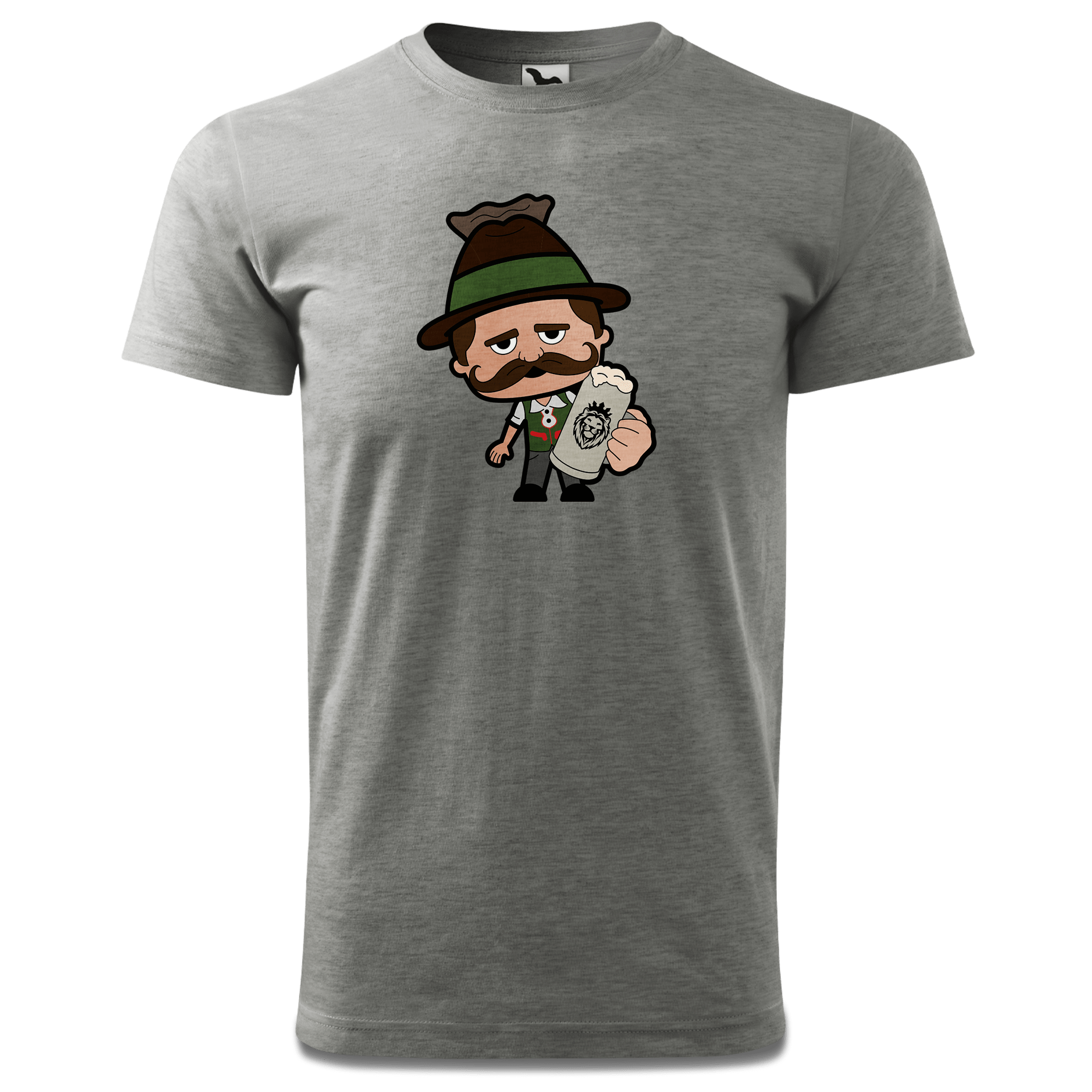 Da Sinzer Bier T Shirt Herren Grau Meliert Hofau Front