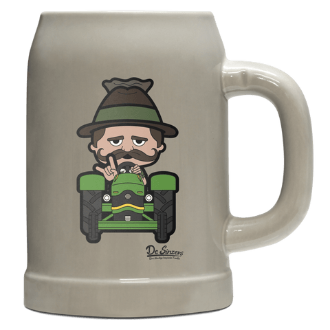 Da Sinzer Bulldog Bierkrug 500ml Grau Watzmann Front