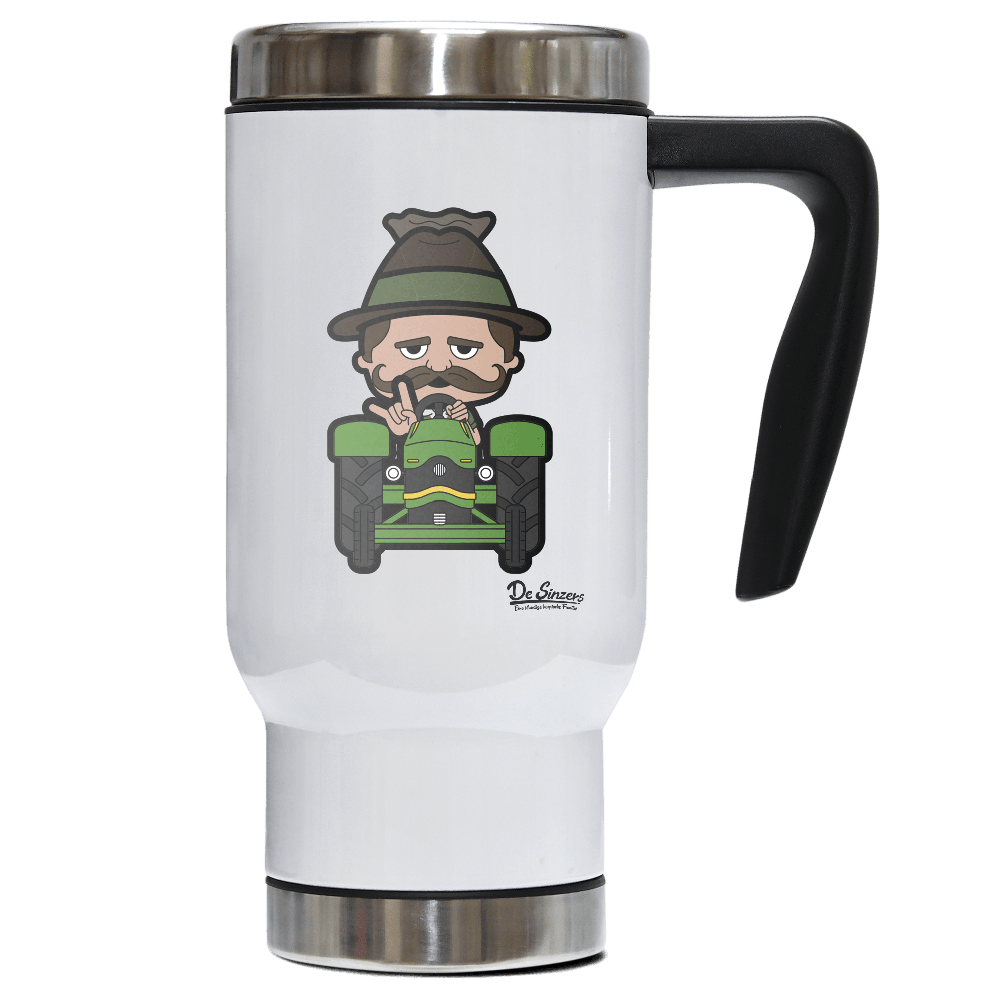 Da Sinzer Bulldog Edelstahl Thermobecher To Go 500ml Weiss Kindlwand Front