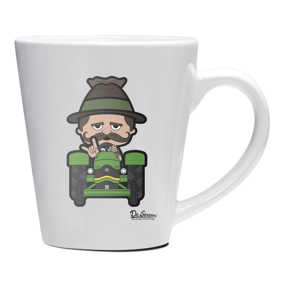 Da Sinzer Bulldog Keramik Kaffeetasse 200ml Weiss Herzogstand Front