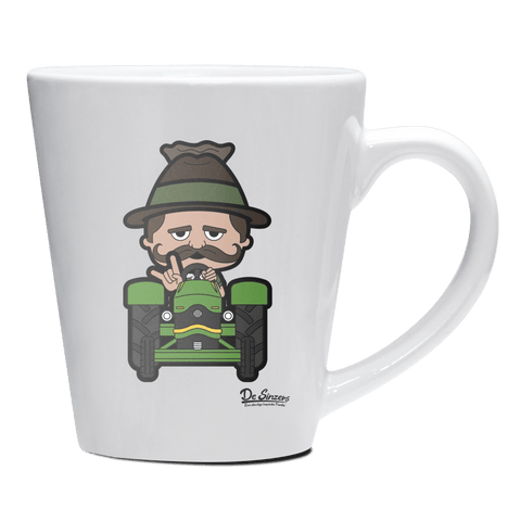 Da Sinzer Bulldog Keramik Kaffeetasse 200ml Weiss Herzogstand Front