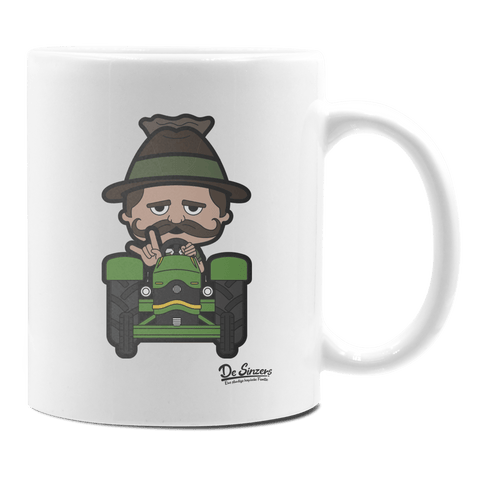 Da Sinzer Bulldog Keramik Kaffeetasse 330ml Weiss Rampoldplatte Front