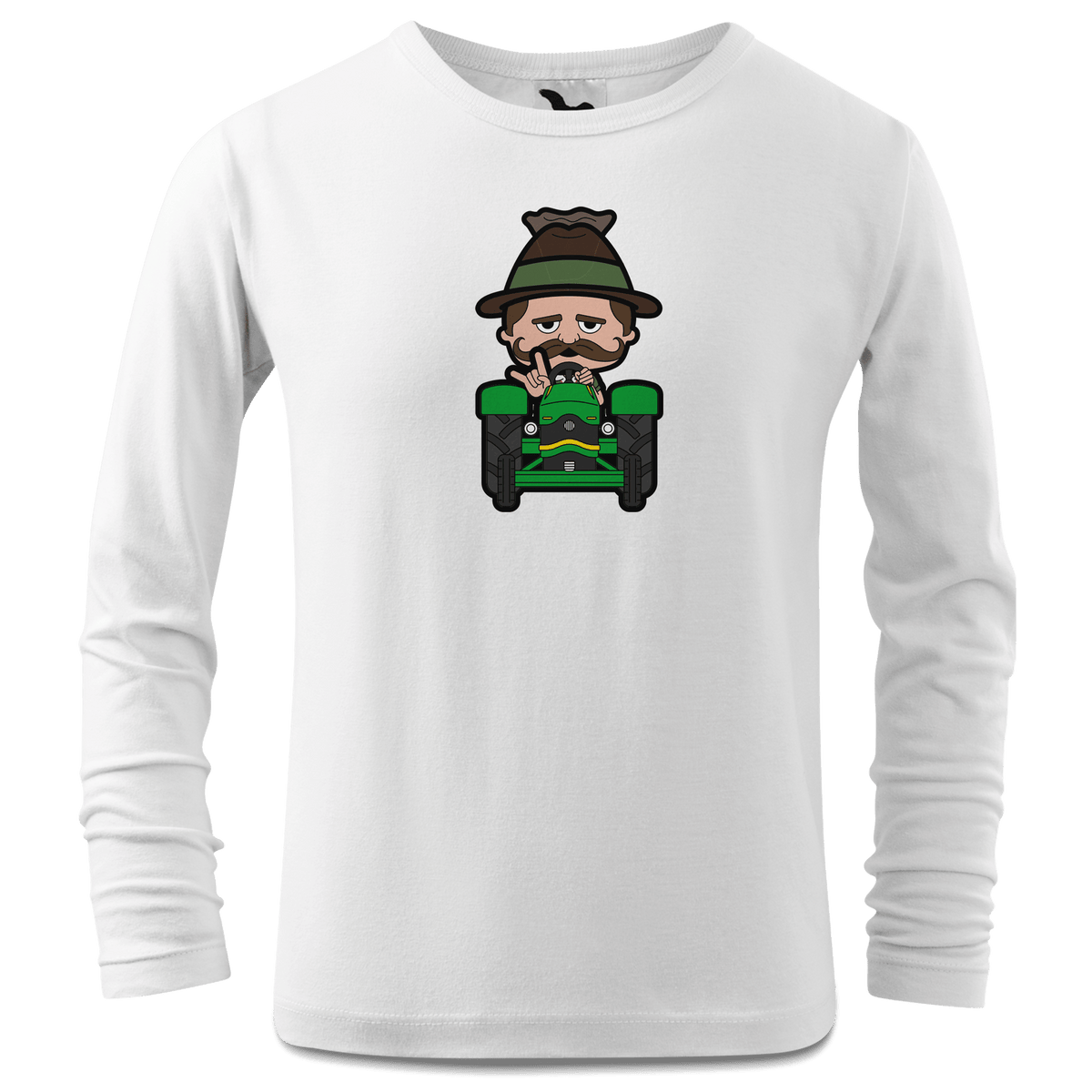 Da Sinzer Bulldog Longsleeve Kinder Weiss Westerndorf Front