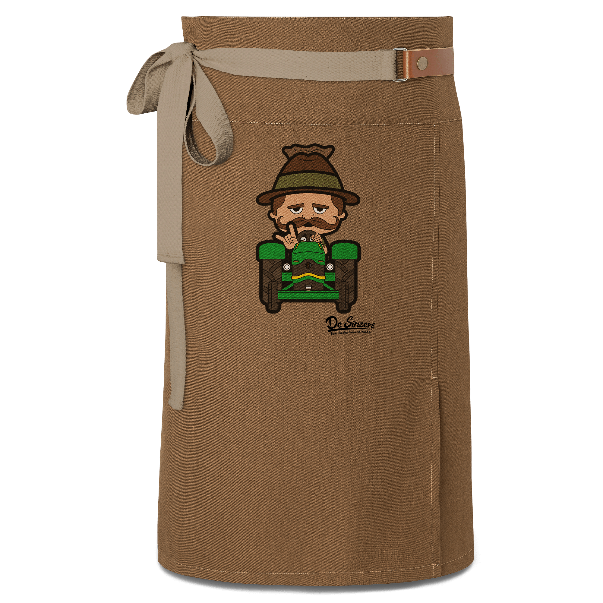 Da Sinzer Bulldog Schuerze Vorbinder Braun Haidham Front