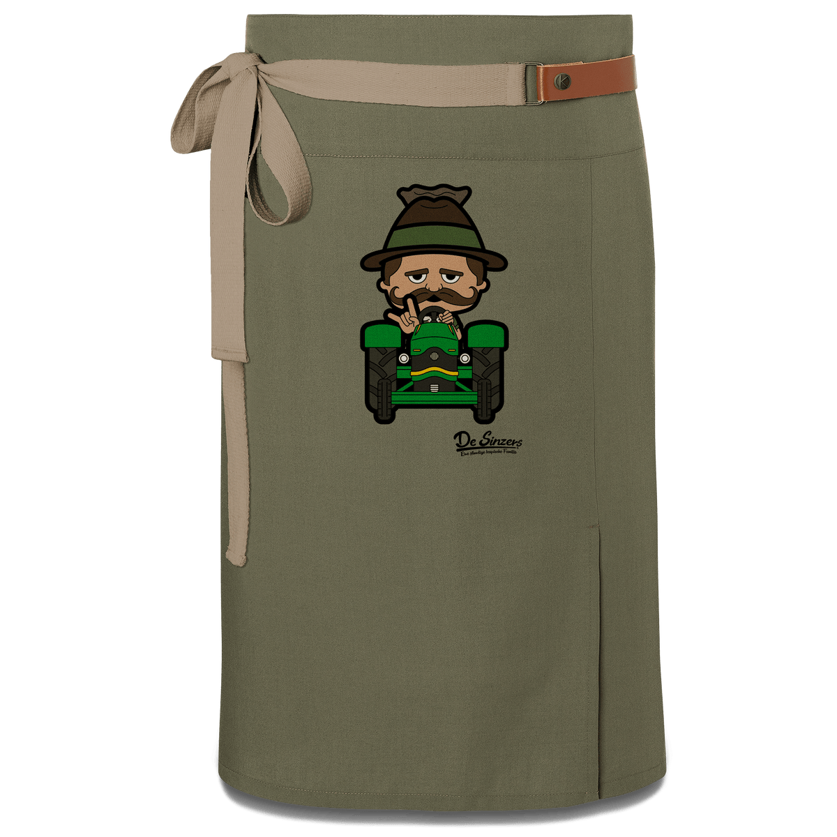 Da Sinzer Bulldog Schuerze Vorbinder Gruen Langhausen Front