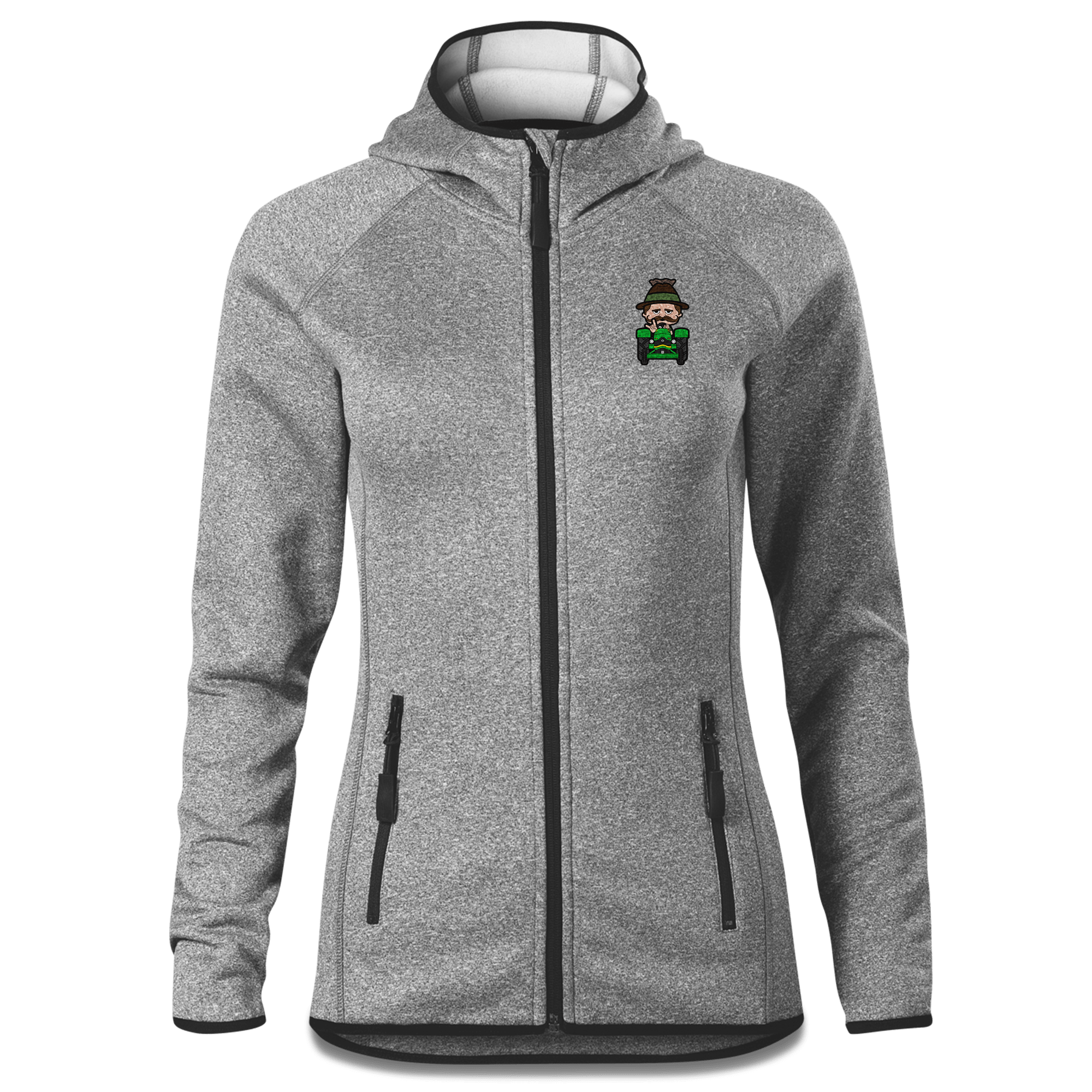 Da Sinzer Bulldog Stretch Fleece Damen Grau Meliert Krottenhausmuehle Front