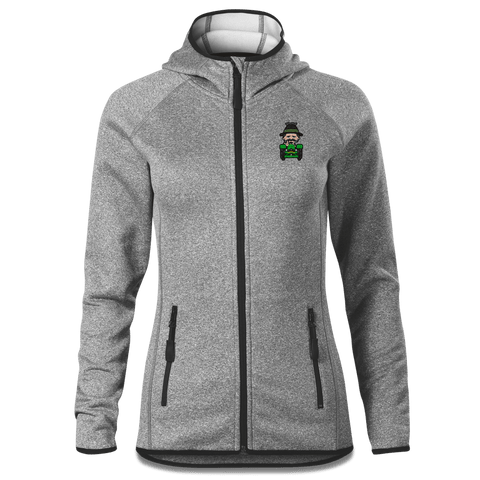 Da Sinzer Bulldog Stretch Fleece Damen Grau Meliert Krottenhausmuehle Front