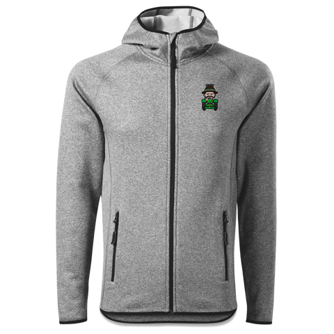 Da Sinzer Bulldog Stretch Fleece Herren Grau Meliert Oed Front