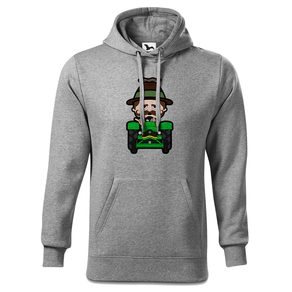 Da Sinzer Bulldog Sweatshirt Hoody Herren Grau Meliert Pulvermuehle Front