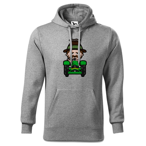 Da Sinzer Bulldog Sweatshirt Hoody Herren Grau Meliert Pulvermuehle Front