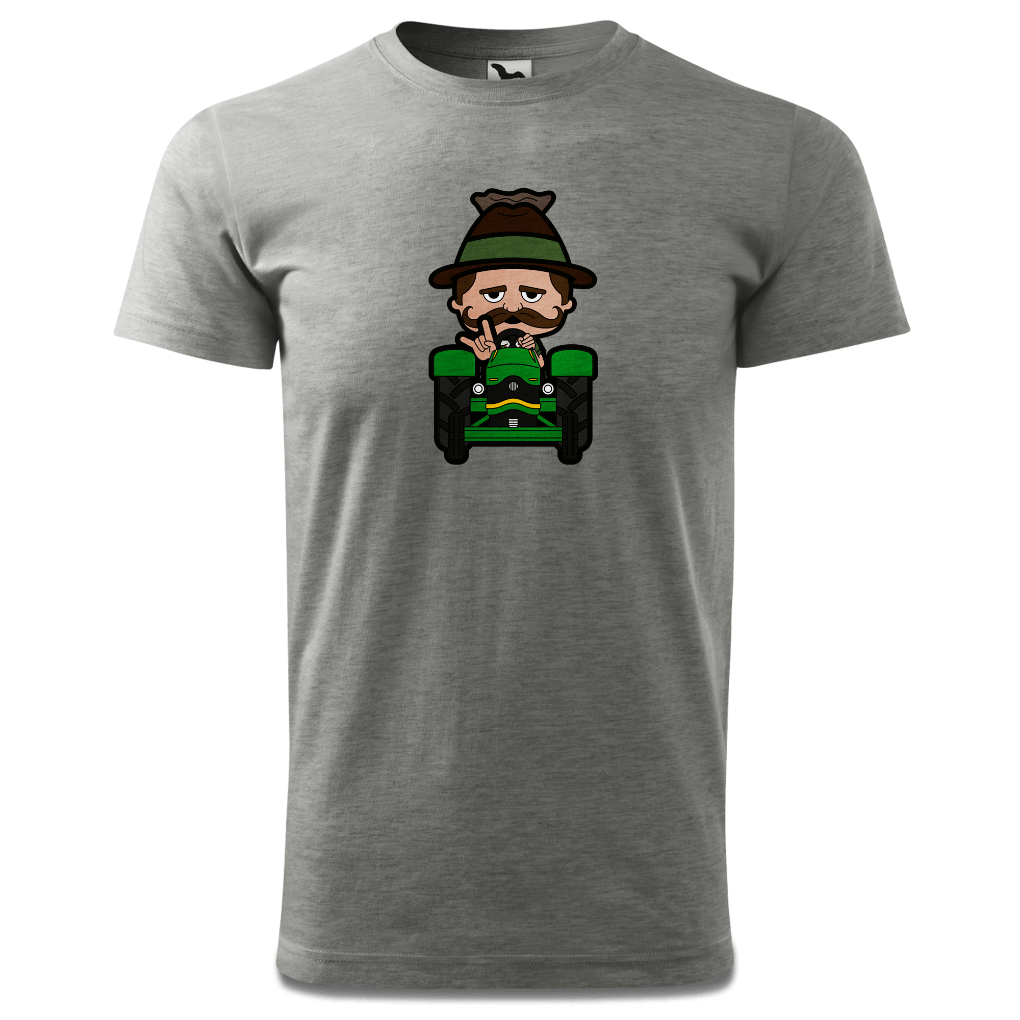 Da Sinzer Bulldog T Shirt Herren Grau Meliert Hofau Front