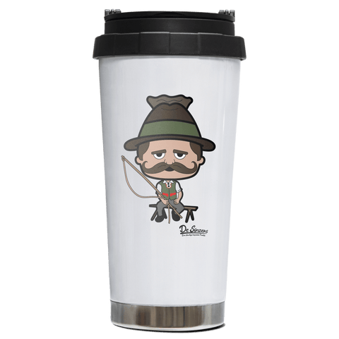 Da Sinzer Goaßlschnoizer Edelstahl Trinkbecher To Go 470ml Weiss Wildbarren Front