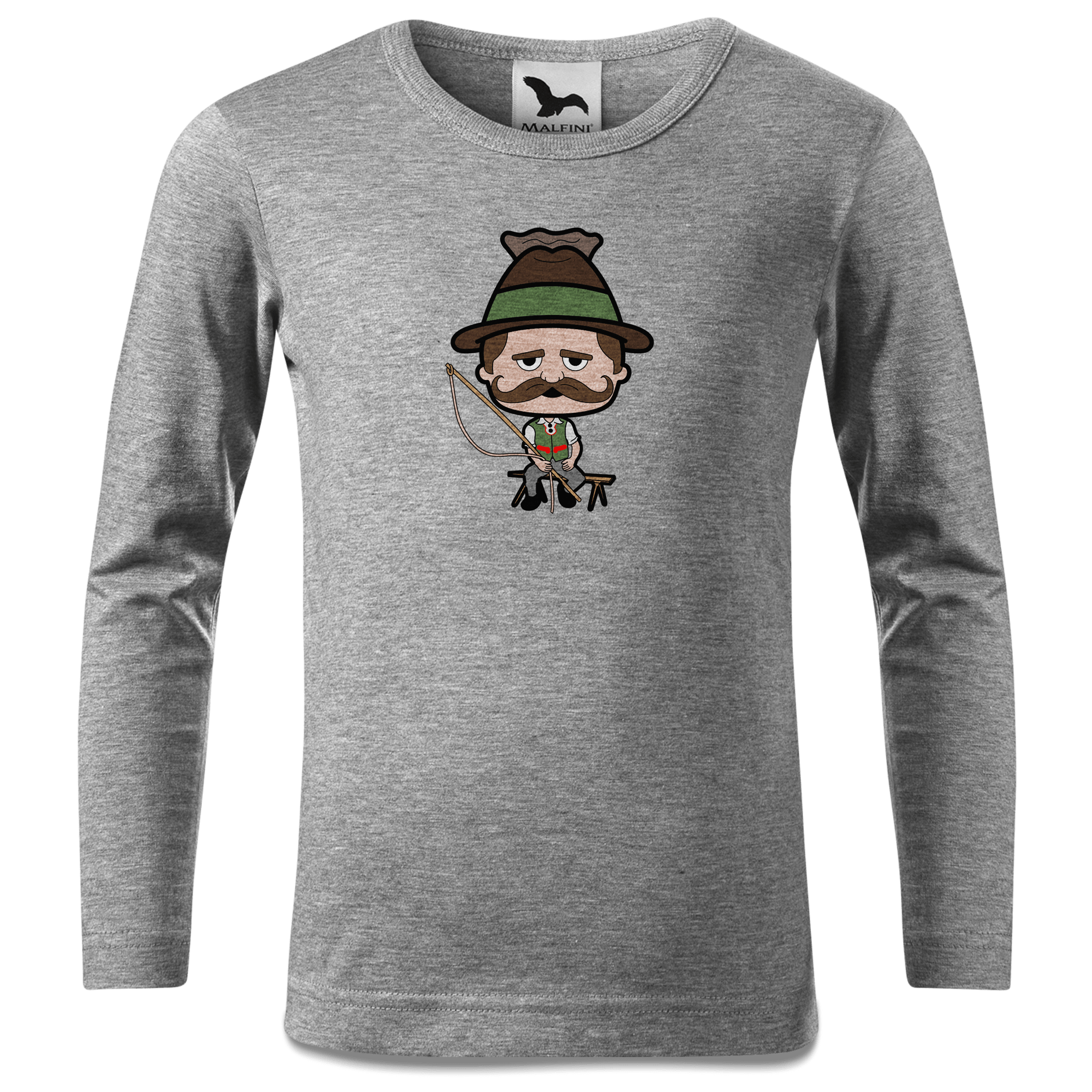 Da Sinzer Goasslschnoizer Longsleeve Kinder Grau Meliert Waldering Front