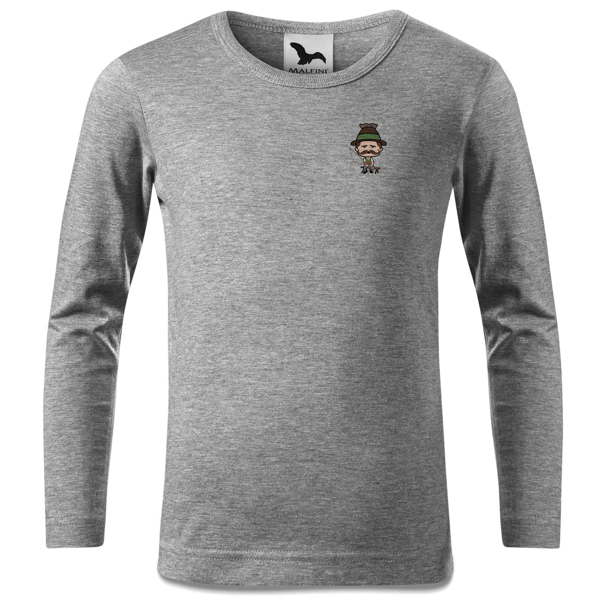 Da Sinzer Goasslschnoizer Longsleeve Kinder Grau Meliert Weinberg Front