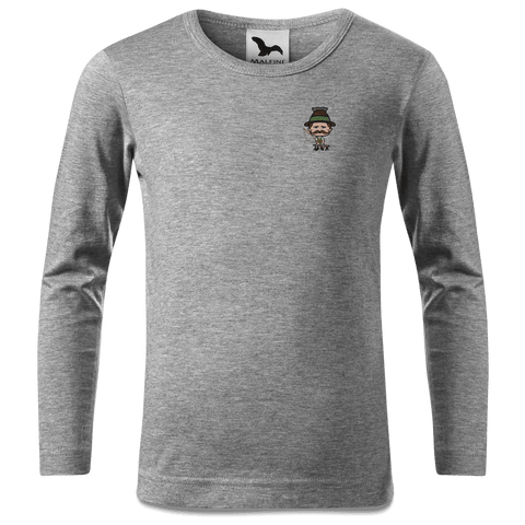 Da Sinzer Goasslschnoizer Longsleeve Kinder Grau Meliert Weinberg Front