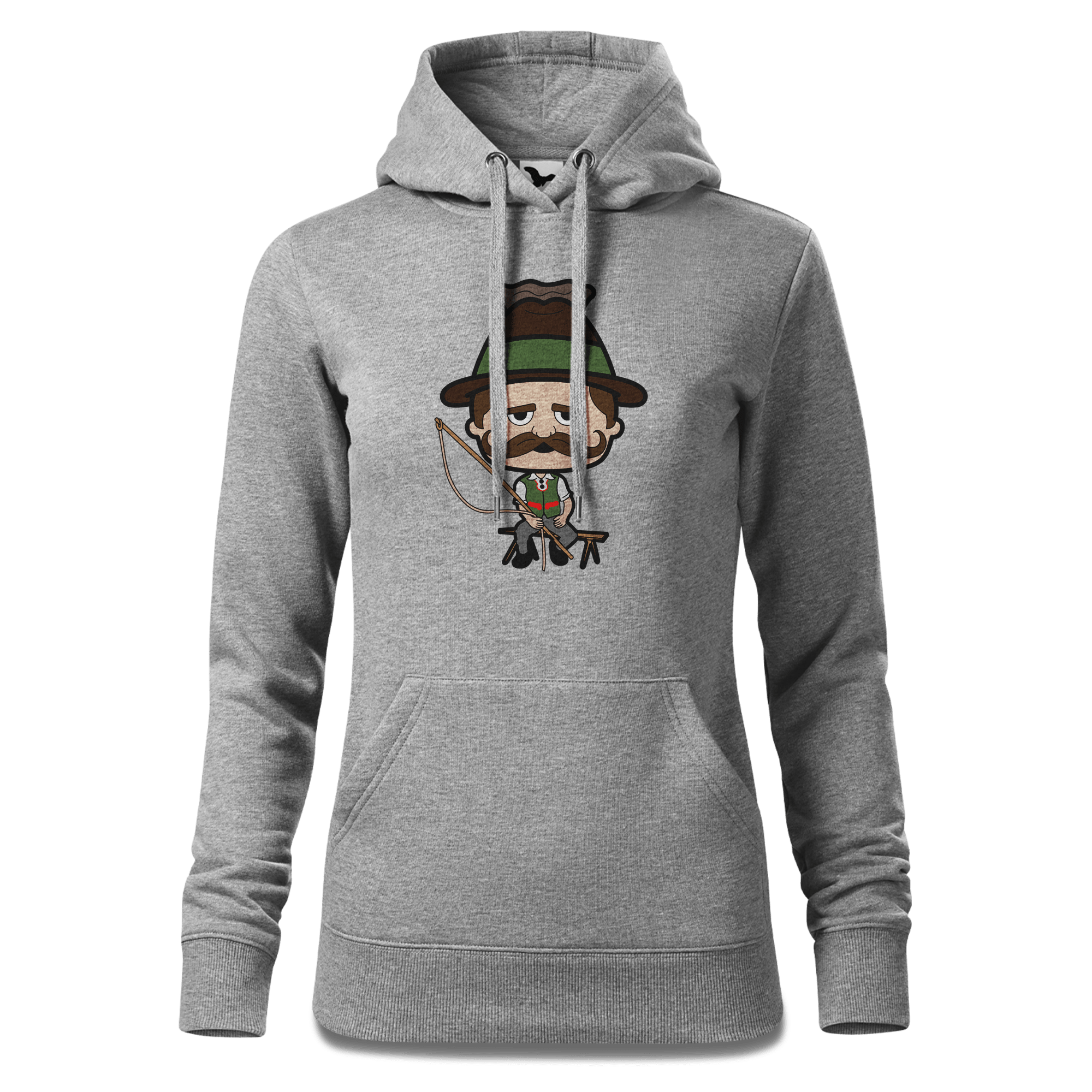 Da Sinzer Goasslschnoizer Sweatshirt Hoody Damen Grau Meliert Kieling Front