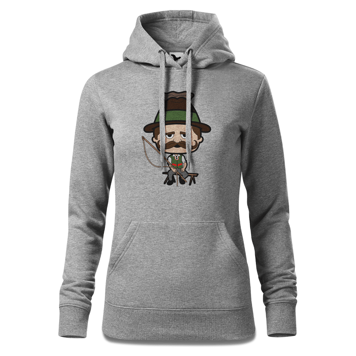 Da Sinzer Goasslschnoizer Sweatshirt Hoody Damen Grau Meliert Kieling Front
