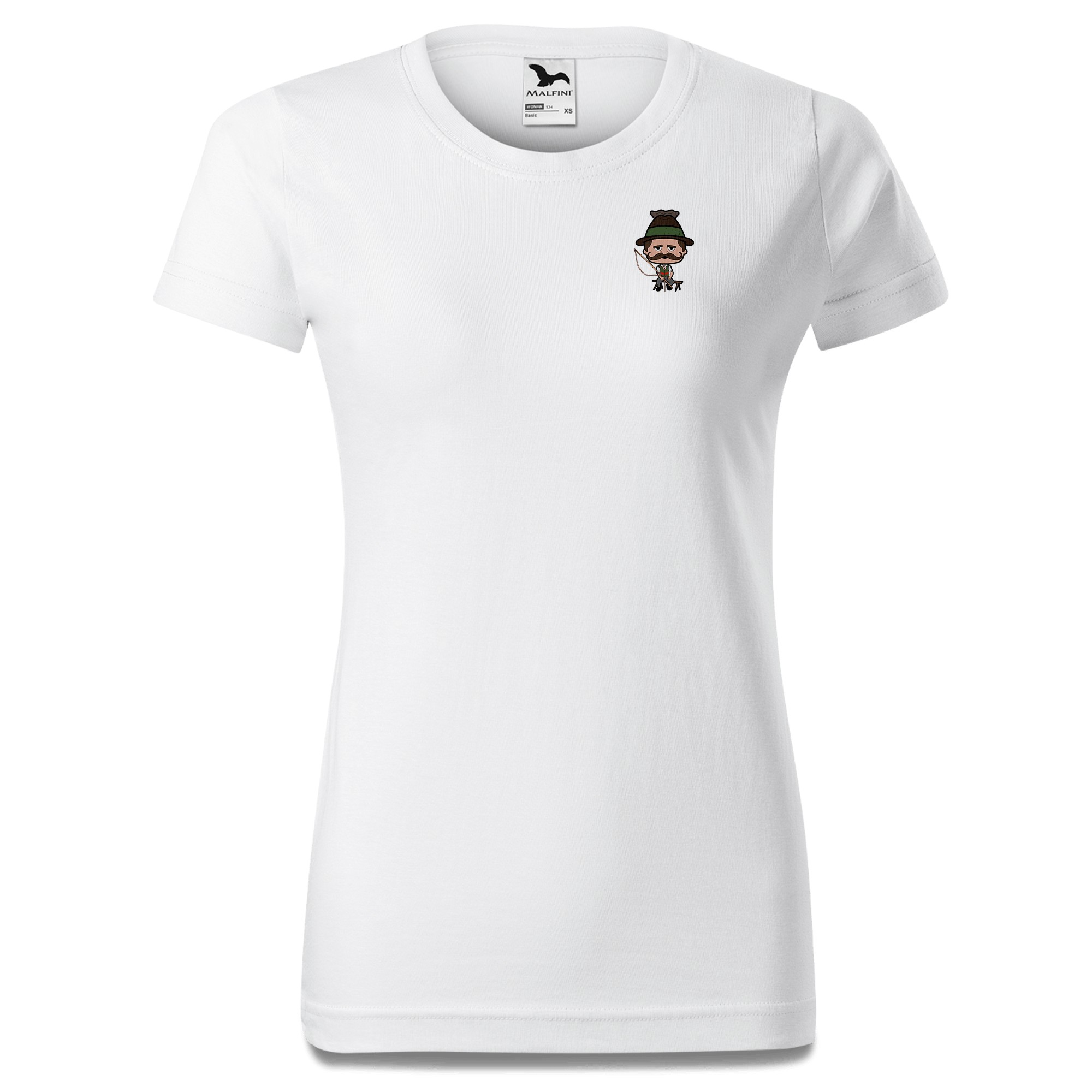 Da Sinzer Goasslschnoizer T Shirt Damen Weiss Kragling Front