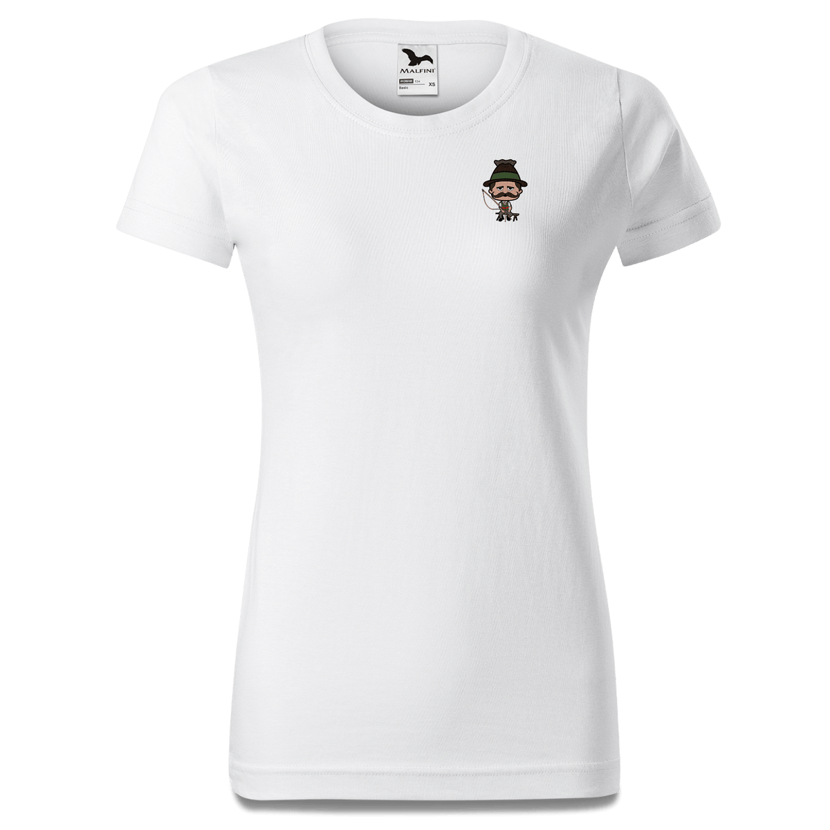 Da Sinzer Goasslschnoizer T Shirt Damen Weiss Kragling Front