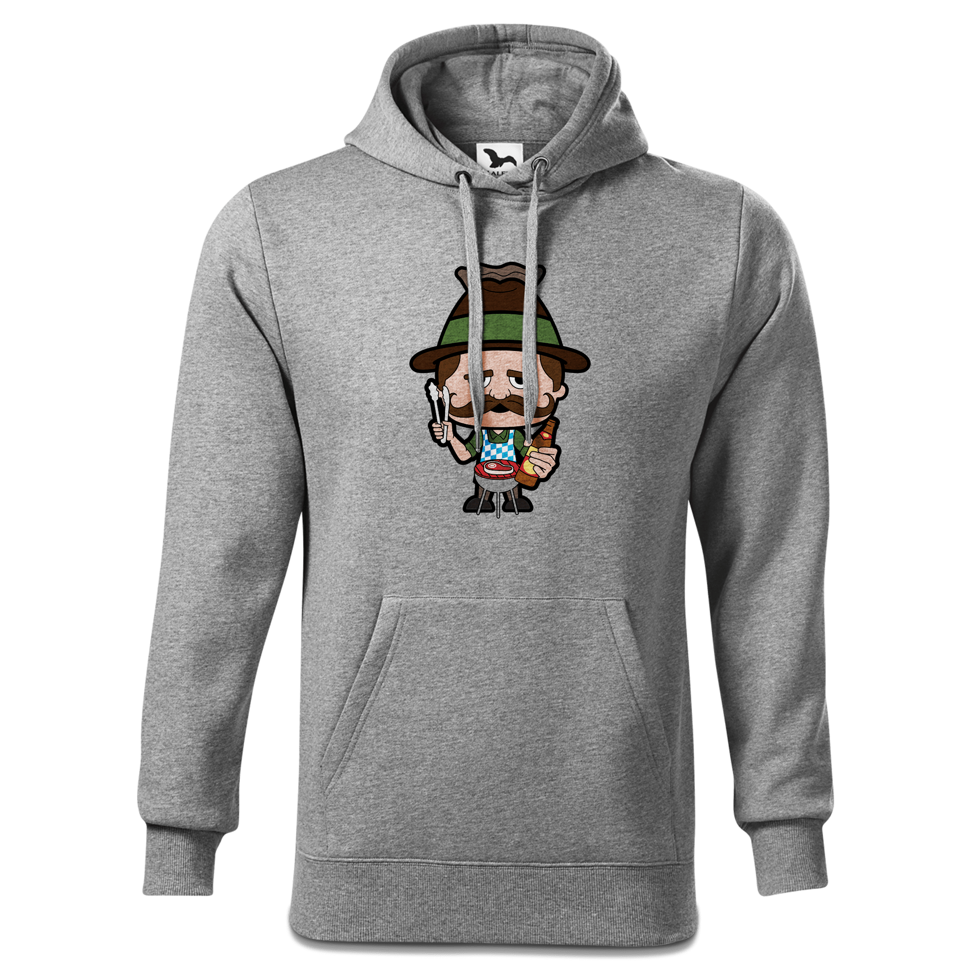 Da Sinzer Griller Sweatshirt Hoody Herren Grau Meliert Pulvermuehle Front