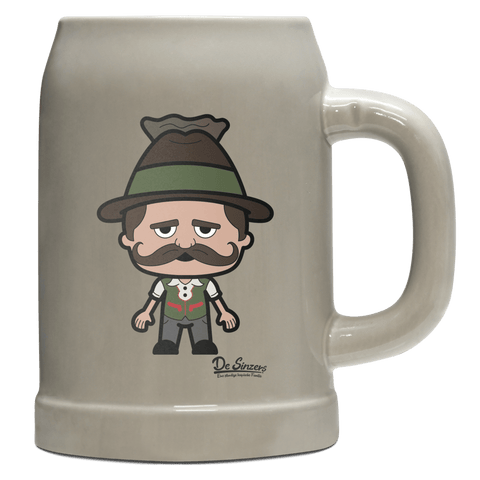 Da Sinzer Grundfiguren Bierkrug 500ml Grau Watzmann Front