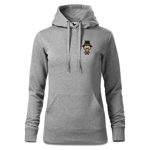 Da Sinzer Grundfiguren Sweatshirt Hoody Damen Grau Meliert Kleinholzen Front