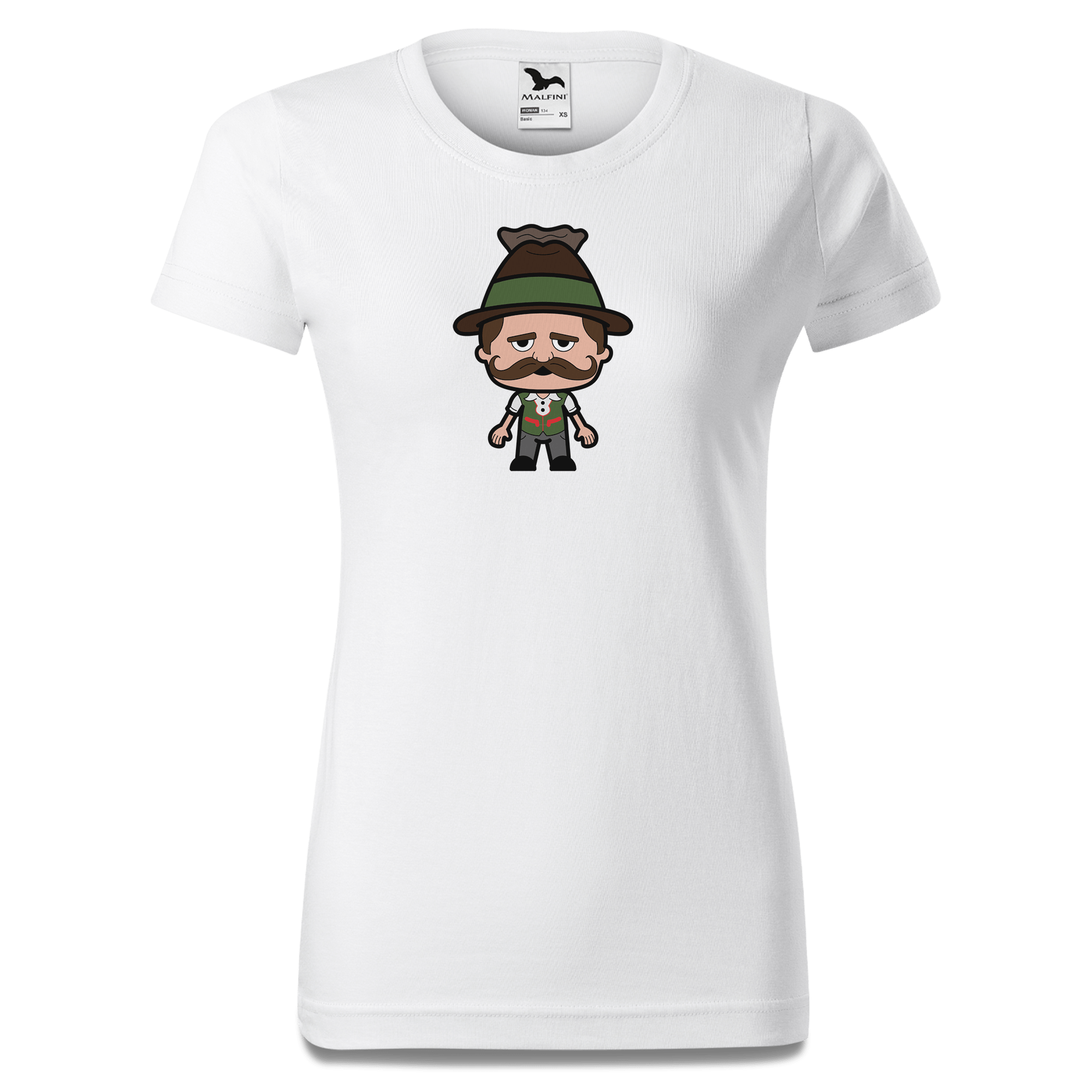 Da Sinzer Grundfiguren T Shirt Damen Weiss Gehering Front