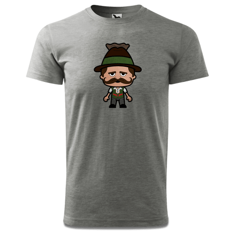 Da Sinzer Grundfiguren T Shirt Herren Grau Meliert Hofau Front