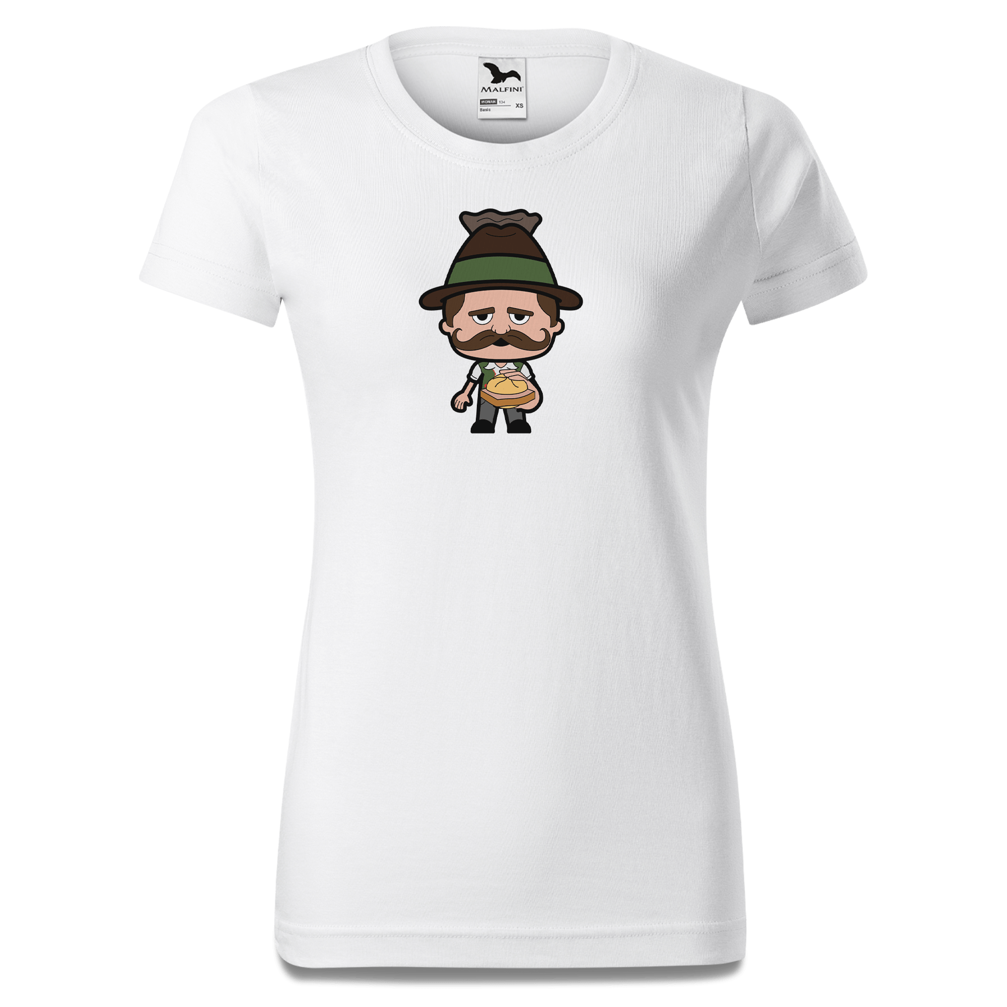 Da Sinzer Leberkassemmel T Shirt Damen Weiss Gehering Front