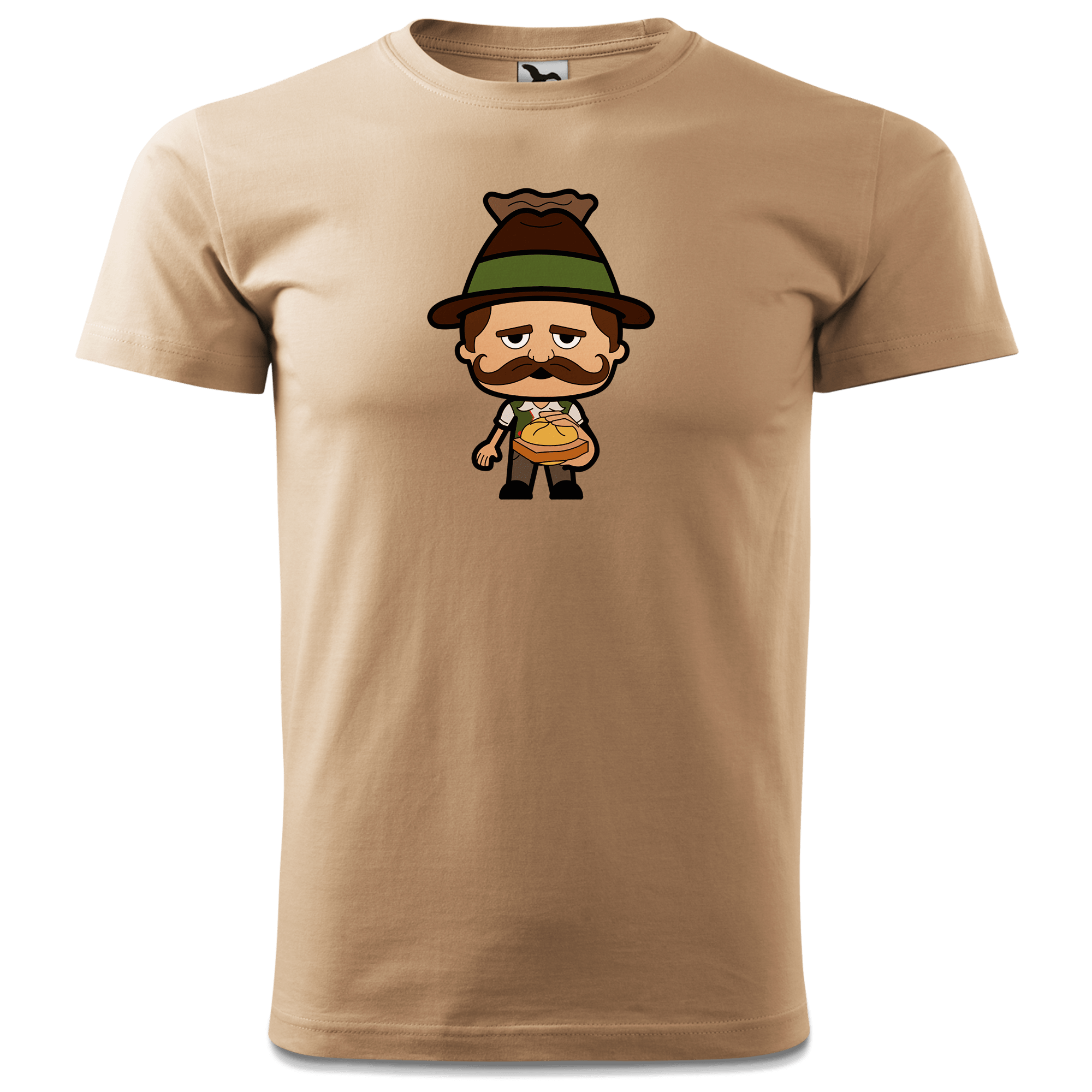 Da Sinzer Leberkassemmel T Shirt Herren Sand Hofmuehle Front