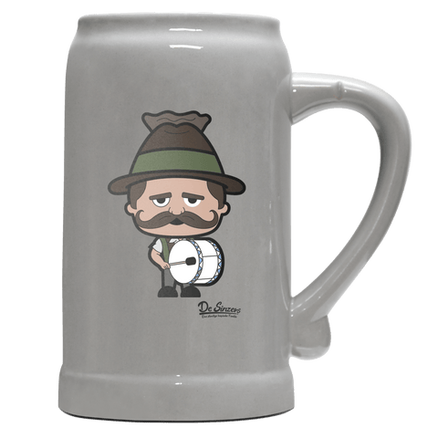 Da Sinzer Musikinstrumente Bierkrug 1000ml Grau Zugspitze Front