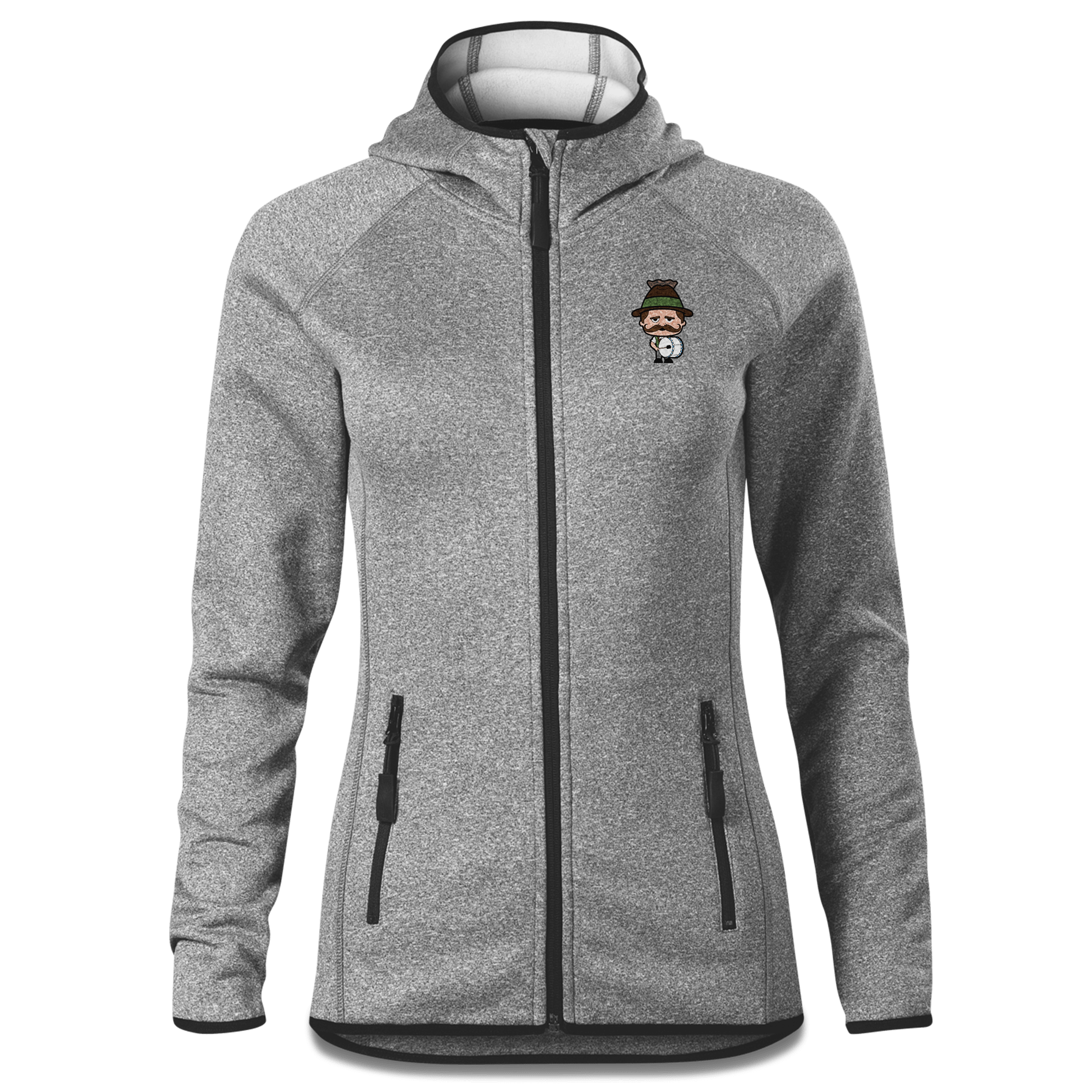 Da Sinzer Musikinstrumente Stretch Fleece Damen Grau Meliert Krottenhausmuehle Front