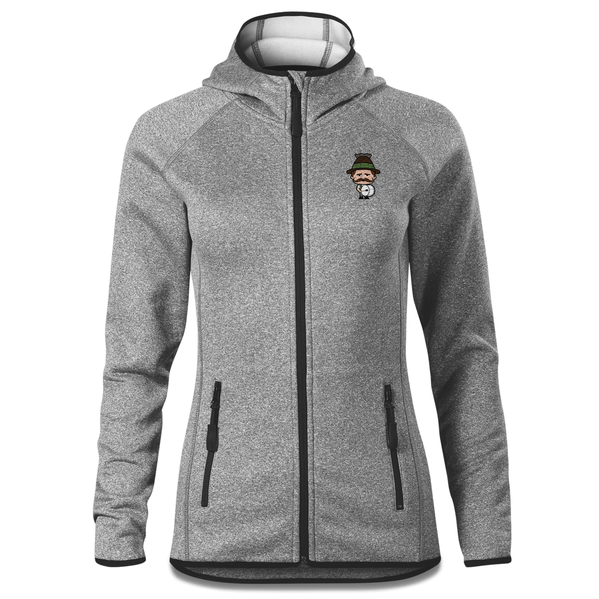 Da Sinzer Musikinstrumente Stretch Fleece Damen Grau Meliert Krottenhausmuehle Front
