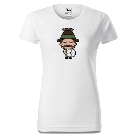 Da Sinzer Musikinstrumente T Shirt Damen Weiss Gehering Front