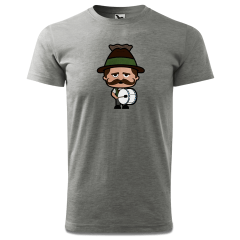 Da Sinzer Musikinstrumente T Shirt Herren Grau Meliert Hofau Front