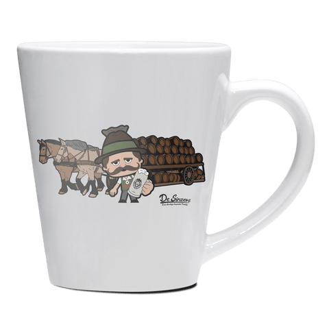 Da Sinzer Pferdegespann Keramik Kaffeetasse 200ml Weiss Herzogstand Front