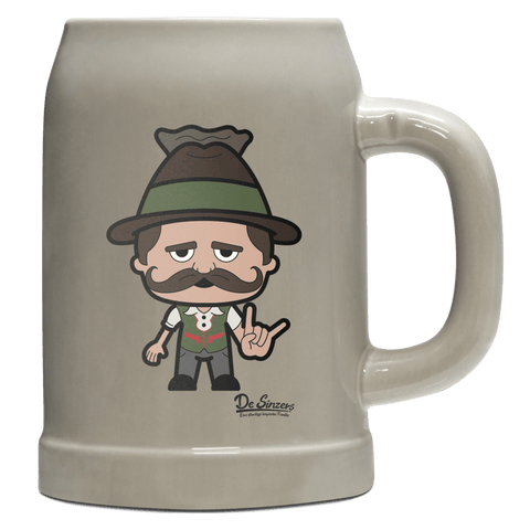 Da Sinzer Rocking Fingers Bierkrug 500ml Grau Watzmann Front