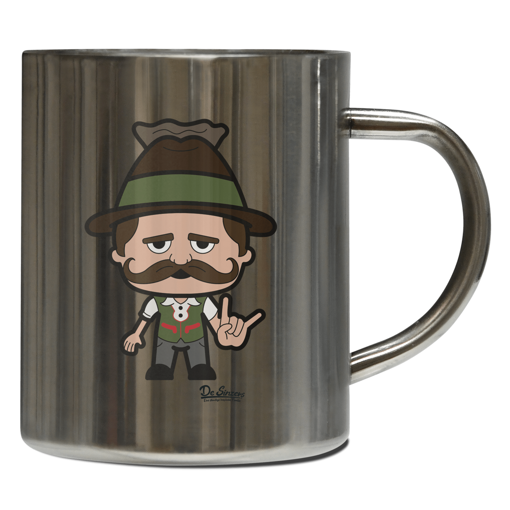 Da Sinzer Rocking Fingers Edelstahl Kaffeetasse 400ml Grosser Arber Front