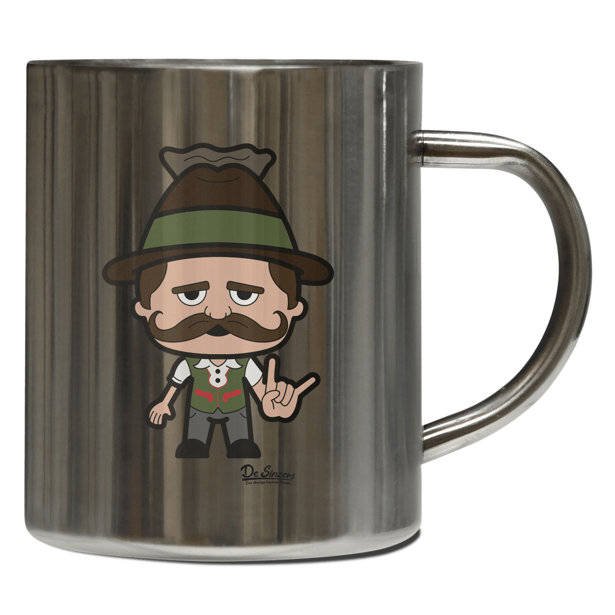 Da Sinzer Rocking Fingers Edelstahl Kaffeetasse 400ml Grosser Arber Front