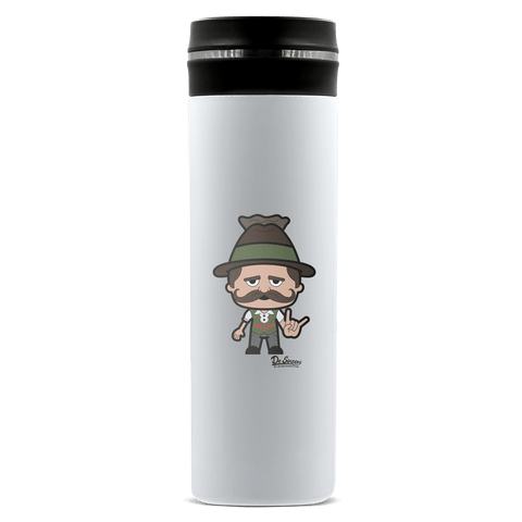Da Sinzer Rocking Fingers Edelstahl Thermoflasche 450ml Weiss Geigelstein Front