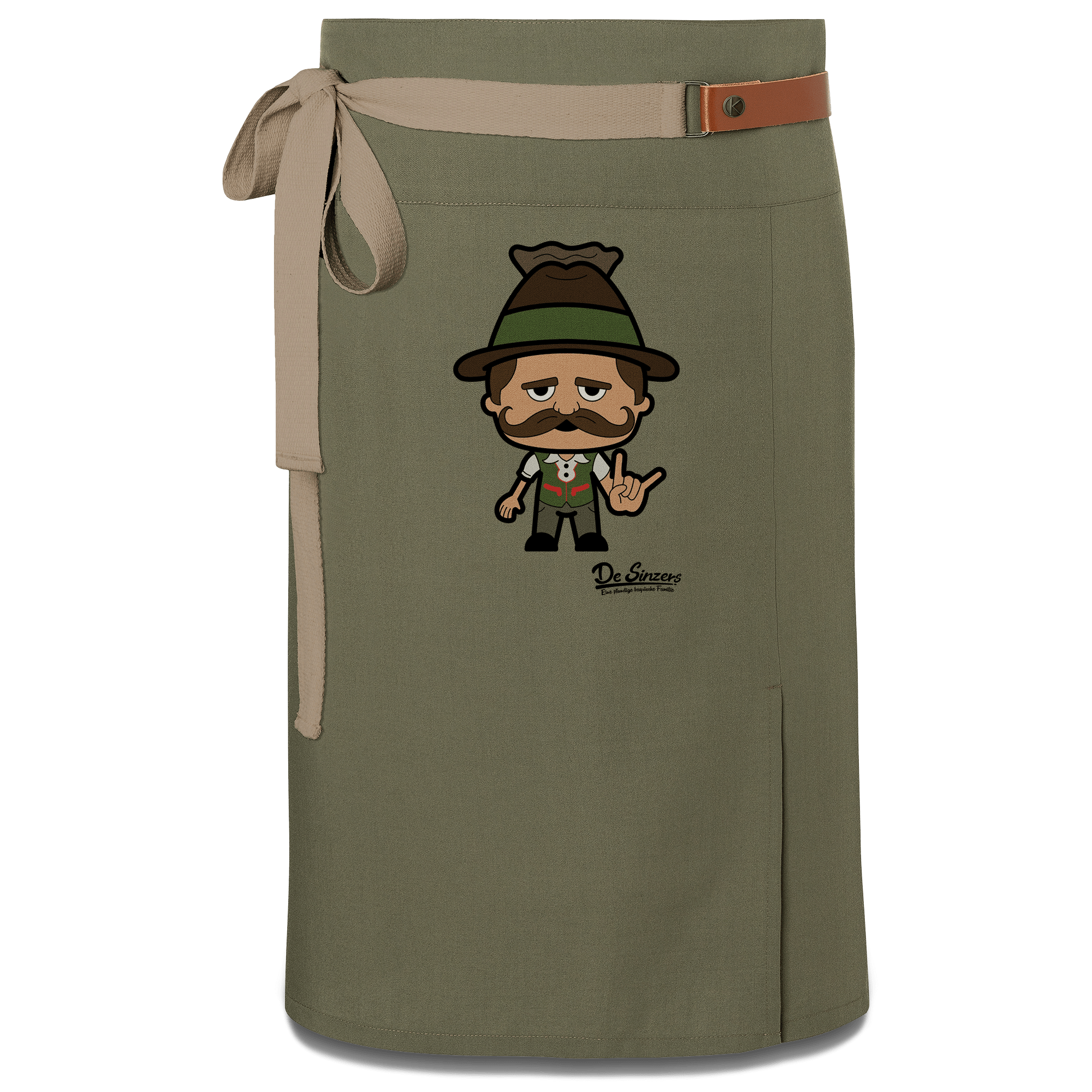 Da Sinzer Rocking Fingers Schuerze Vorbinder Gruen Langhausen Front