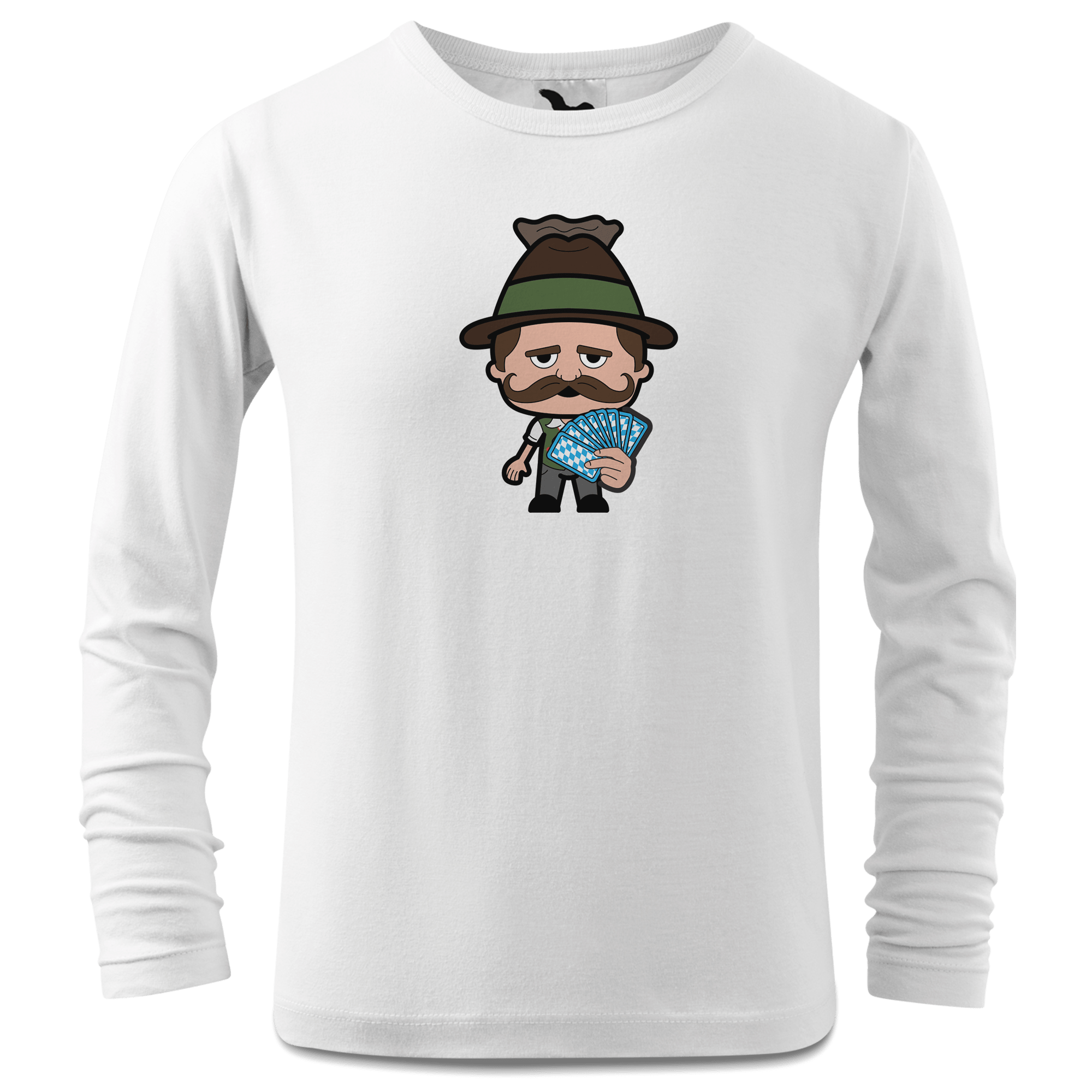 Da Sinzer Schafkopfen Longsleeve Kinder Weiss Westerndorf Front