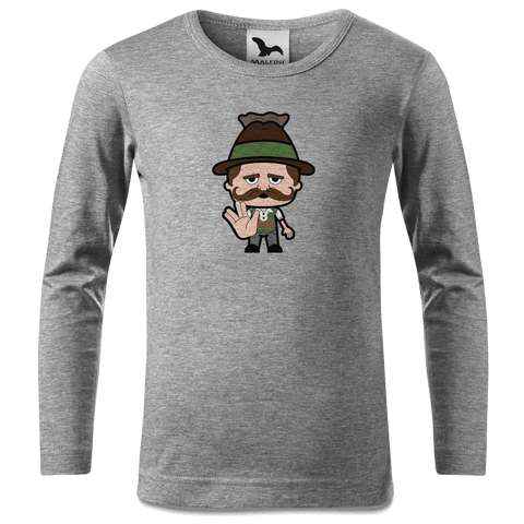 Da Sinzer Star Trek Fingers Longsleeve Kinder Grau Meliert Waldering Front