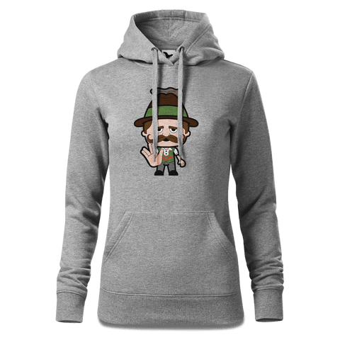 Da Sinzer Star Trek Fingers Sweatshirt Hoody Damen Grau Meliert Kieling Front
