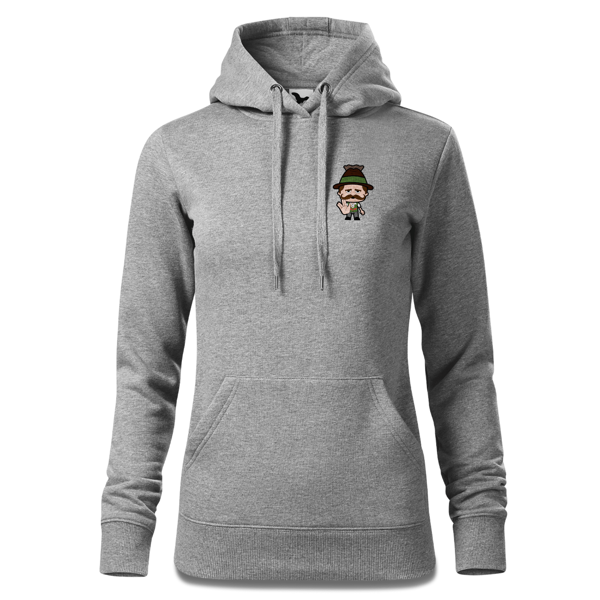 Da Sinzer Star Trek Fingers Sweatshirt Hoody Damen Grau Meliert Kleinholzen Front