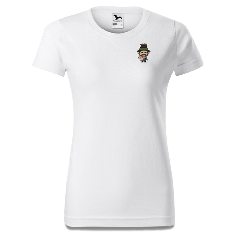 Da Sinzer Star Trek Fingers T Shirt Damen Weiss Kragling Front 1