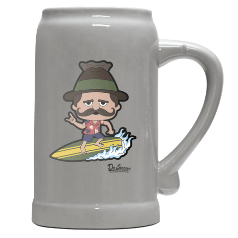Da Sinzer Summer Edition Bierkrug 1000ml Grau Zugspitze Front