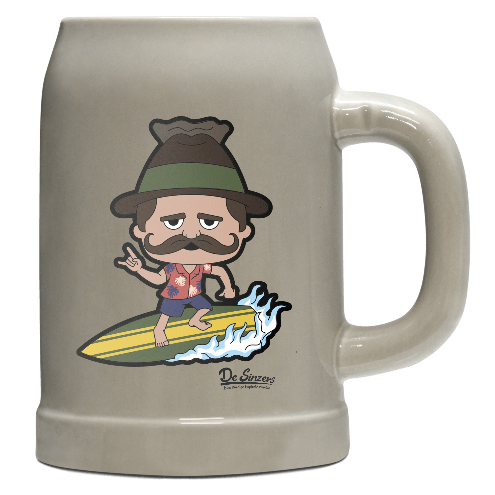 Da Sinzer Summer Edition Bierkrug 500ml Grau Watzmann Front