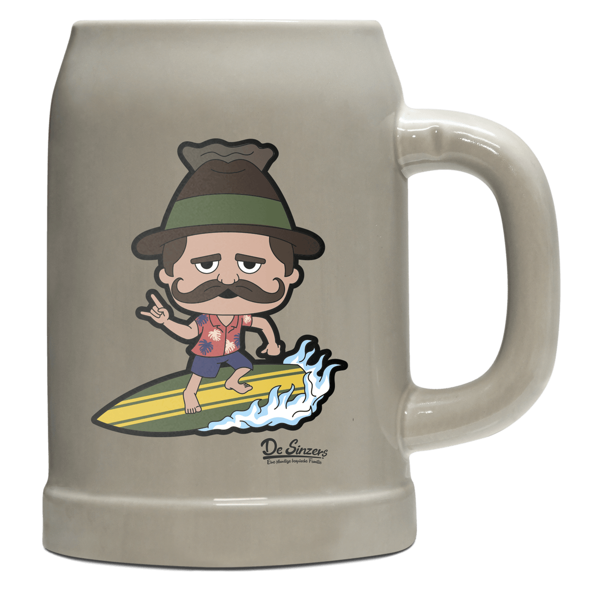 Da Sinzer Summer Edition Bierkrug 500ml Grau Watzmann Front
