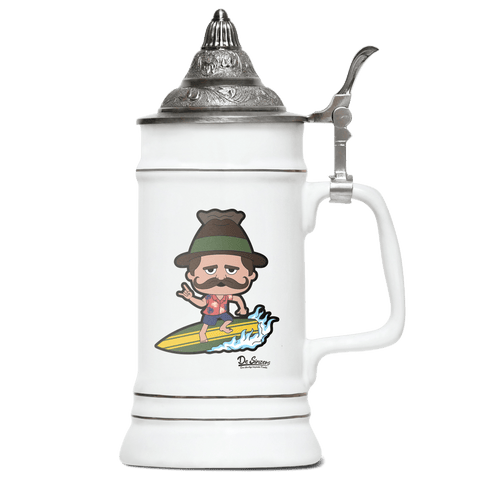 Da Sinzer Summer Edition Bierkrug 500ml Weiss mit Spitzdeckel Wendelstein Front